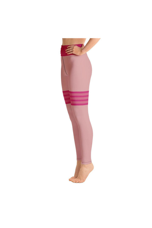 Pressed Rose & Pink Yoga Leggings - Objet D'Art