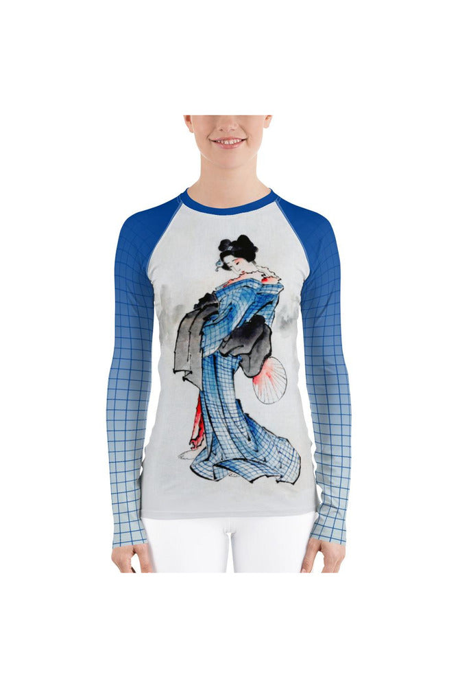 Lady in a Kimono Women's Rash Guard - Objet D'Art