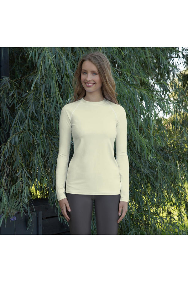 Cream Women's Rash Guard - Objet D'Art