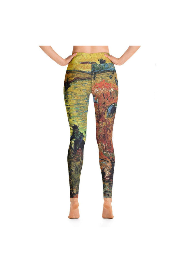 Red Vineyard - Van Gogh - Yoga Leggings - Objet D'Art