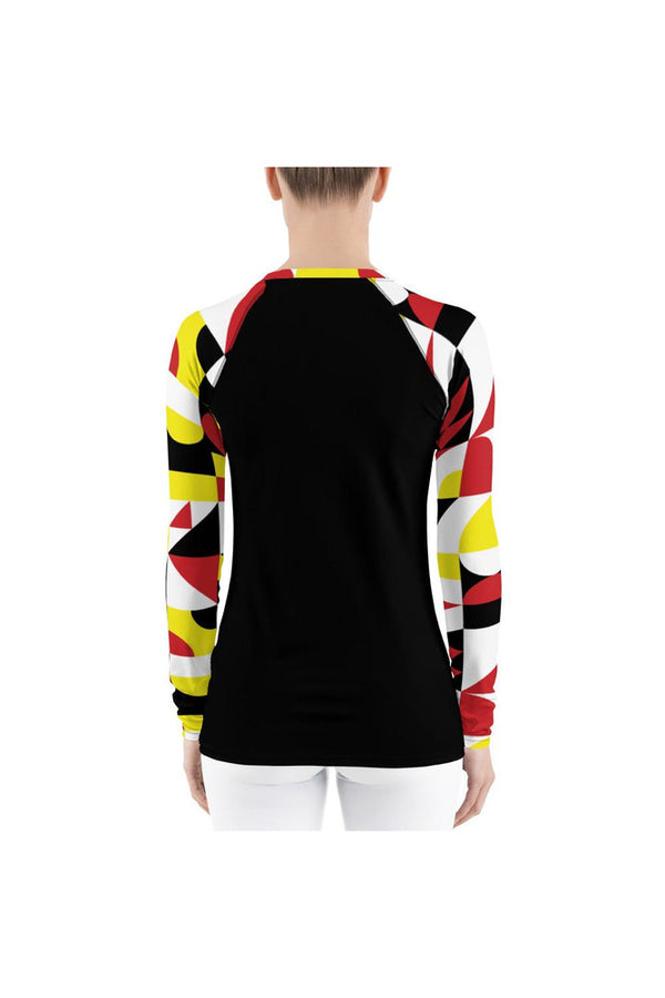 Abstract Women's Rash Guard - Objet D'Art