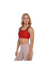 Cherry Red Padded Sports Bra - Objet D'Art