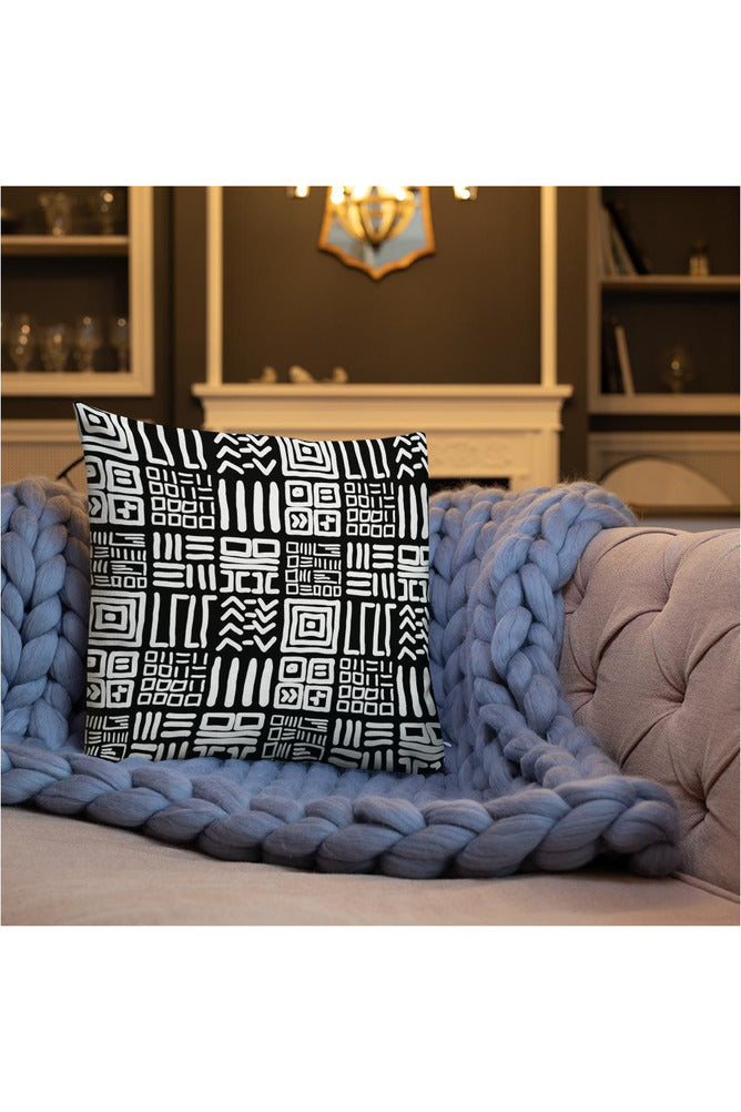 Tribal Geometry Premium Pillow - Objet D'Art