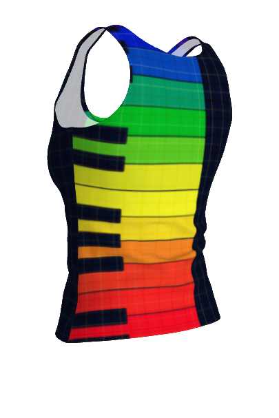 The Color of Music Fitted Tank Top - Objet D'Art