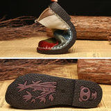 Colorful Non Slip Genuine Leather Flats - Objet D'Art