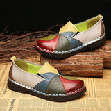 Colorful Non Slip Genuine Leather Flats - Objet D'Art
