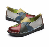 Colorful Non Slip Genuine Leather Flats - Objet D'Art