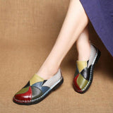 Colorful Non Slip Genuine Leather Flats - Objet D'Art