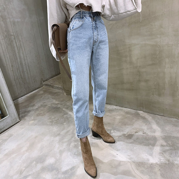 Vintage High Waist Straight Jeans - Objet D'Art