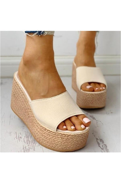 Summer Peep-Toe Platform Sandals - Objet D'Art