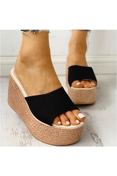 Summer Peep-Toe Platform Sandals - Objet D'Art