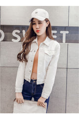 Long Sleeve Slim   Denim Jacket Women - Objet D'Art