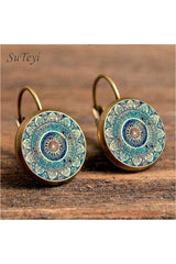 Henna Crystal Mandala Earrings - Objet D'Art
