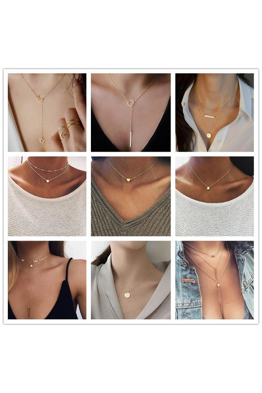 Tiny Heart Necklace for Women SHORT Chain Heart star Pendant Necklace Gift Ethnic Bohemian Choker Necklace drop shipping A64 - Objet D'Art