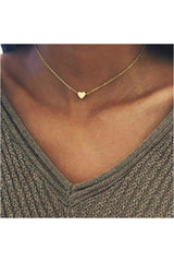 Tiny Heart Necklace for Women SHORT Chain Heart star Pendant Necklace Gift Ethnic Bohemian Choker Necklace drop shipping A64 - Objet D'Art