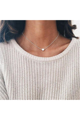 Tiny Heart Necklace for Women SHORT Chain Heart star Pendant Necklace Gift Ethnic Bohemian Choker Necklace drop shipping A64 - Objet D'Art