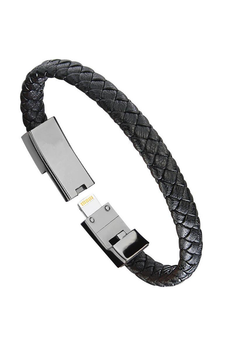 Outdoor Portable Leather Mini Micro USB Bracelet Charger - Objet D'Art