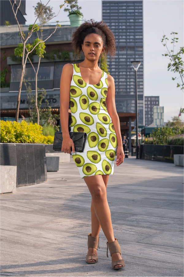 Avocado Appeal Sublimation Cut & Sew Dress - Objet D'Art