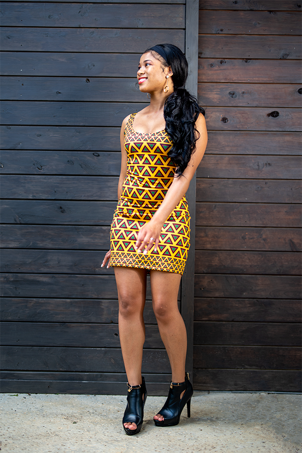 bodycon african print dress Ndidi Stretchy Bodycon Dress (Stretchy African / Ankara Print)