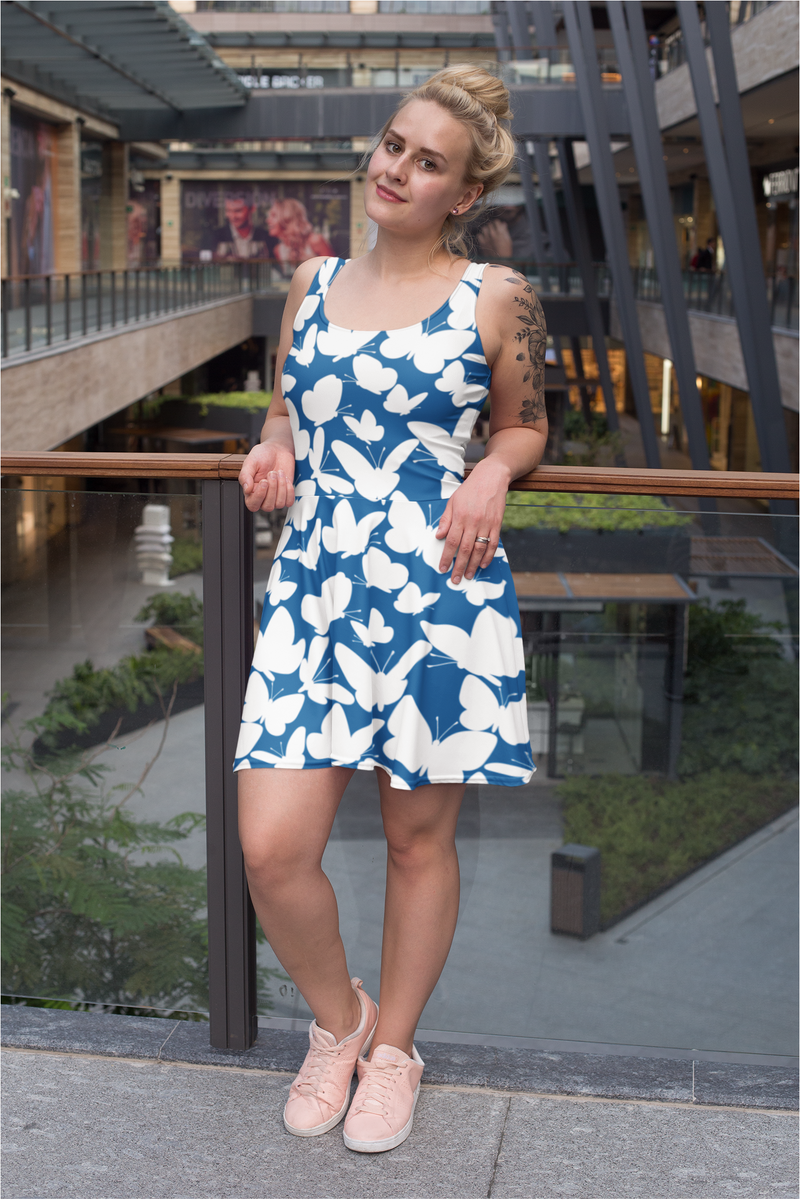 kaleidoscope of butterflies Thea Sleeveless Skater Dress - Objet D'Art