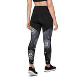 Zodiac Sun Wheel Sports Leggings - Objet D'Art