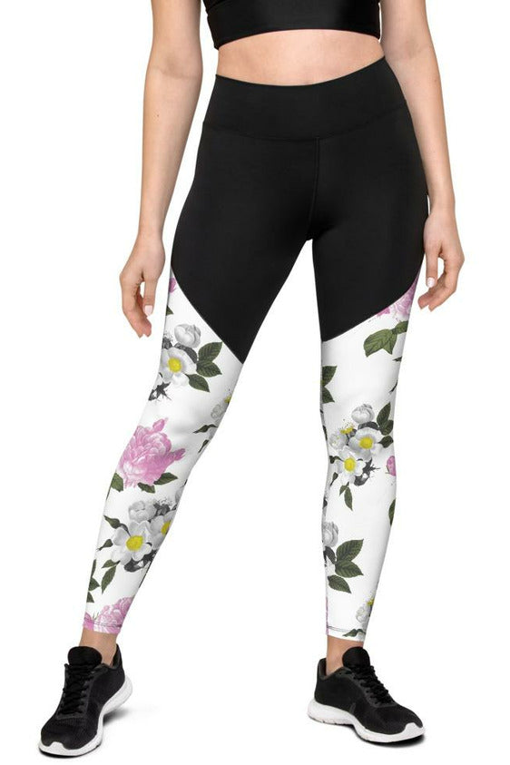 Floral Sports Leggings - Objet D'Art