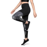 Zodiac Sun Wheel Sports Leggings - Objet D'Art