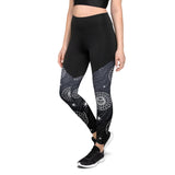 Zodiac Sun Wheel Sports Leggings - Objet D'Art