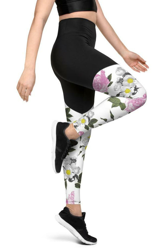 Floral Sports Leggings - Objet D'Art