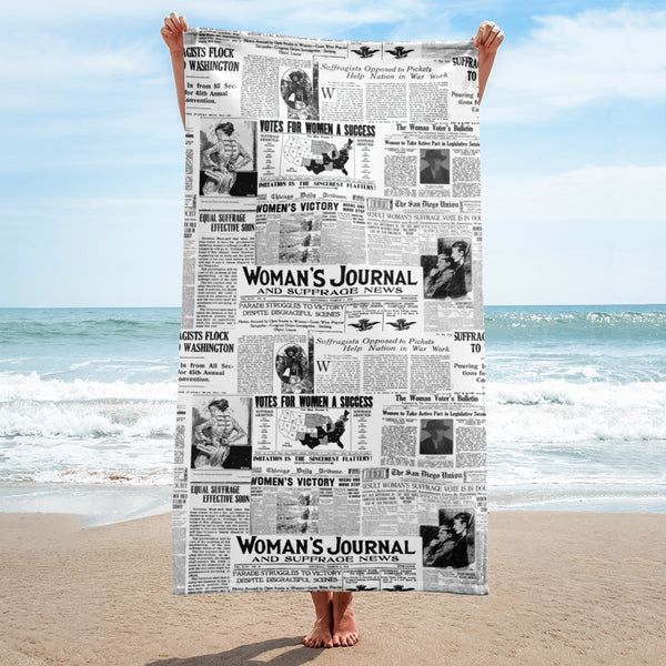 Women's Suffrage Headlines Towel - Objet D'Art