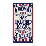 Vintage Woman Has Registered to Vote Towel - Objet D'Art