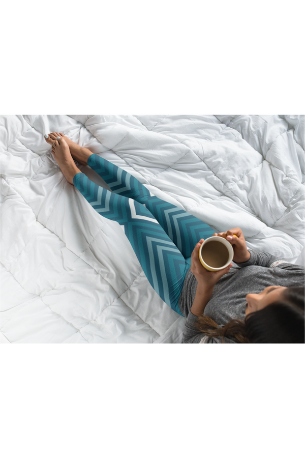 Modern Blue Premium Leggings - Objet D'Art