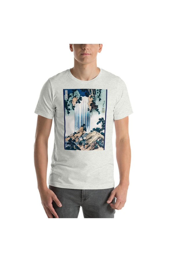 Yoro Waterfall in Mino Province by Katsushika Hokusai Short-Sleeve Unisex T-Shirt - Objet D'Art