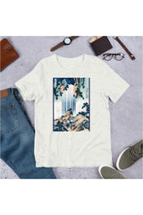 Yoro Waterfall in Mino Province by Katsushika Hokusai Short-Sleeve Unisex T-Shirt - Objet D'Art