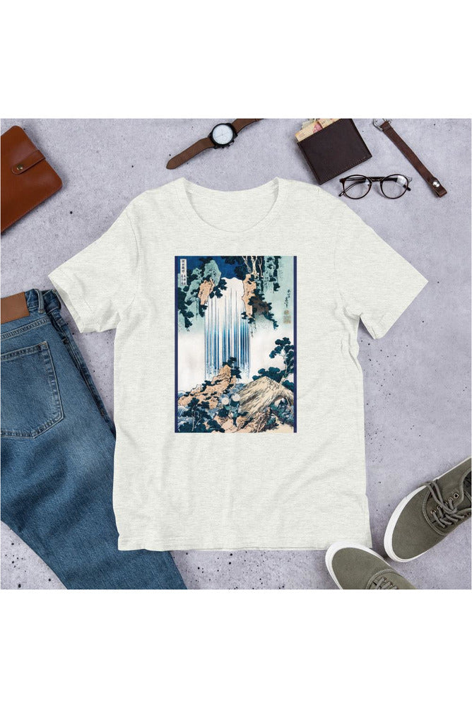 Yoro Waterfall in Mino Province by Katsushika Hokusai Short-Sleeve Unisex T-Shirt - Objet D'Art