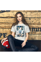 Yoro Waterfall in Mino Province by Katsushika Hokusai Short-Sleeve Unisex T-Shirt - Objet D'Art