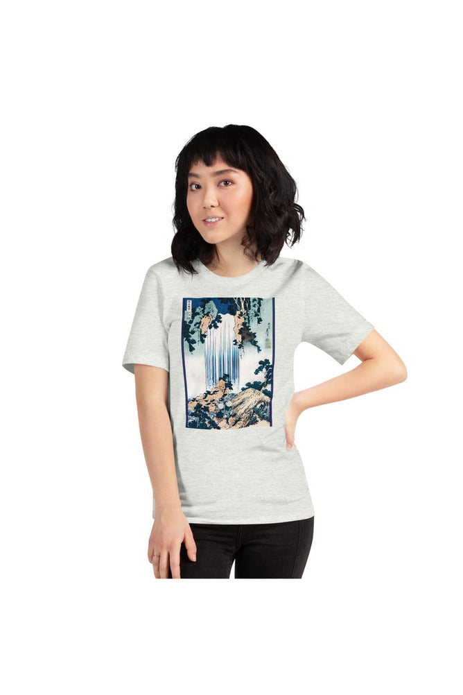 Yoro Waterfall in Mino Province by Katsushika Hokusai Short-Sleeve Unisex T-Shirt - Objet D'Art