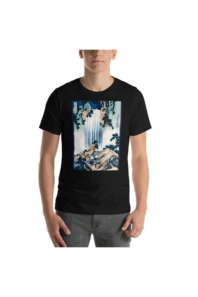 Yoro Waterfall in Mino Province by Katsushika Hokusai Short-Sleeve Unisex T-Shirt - Objet D'Art