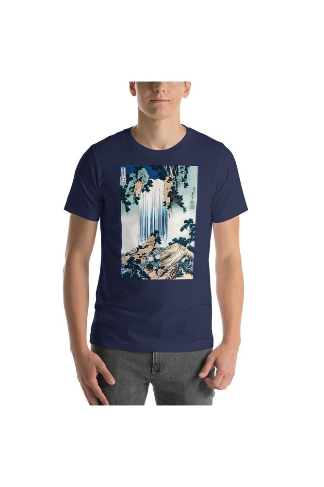Yoro Waterfall in Mino Province by Katsushika Hokusai Short-Sleeve Unisex T-Shirt - Objet D'Art
