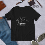 Camiseta unisex de manga corta constelación de Acuario - Objet D'Art