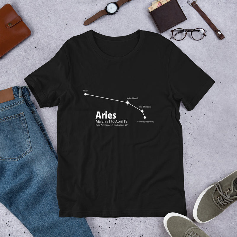 Aries Constellation Short-Sleeve Unisex T-Shirt - Objet D'Art
