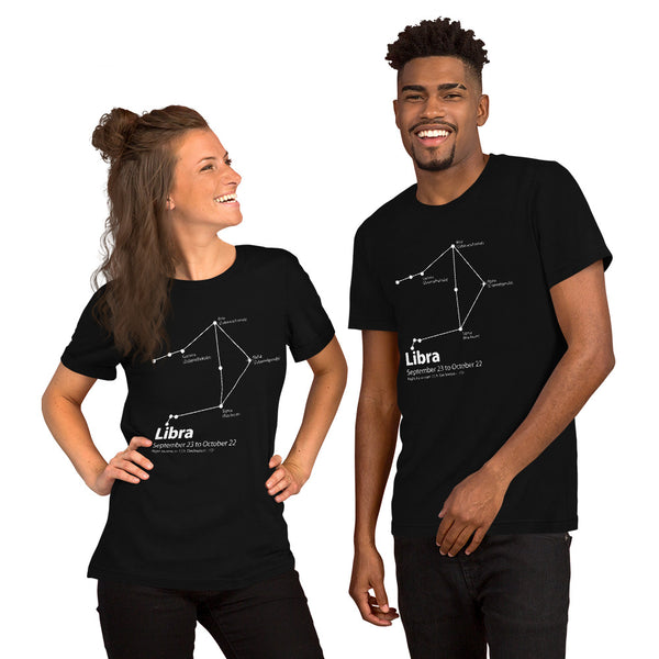 Libra Constellation Short-Sleeve Unisex T-Shirt - Objet D'Art