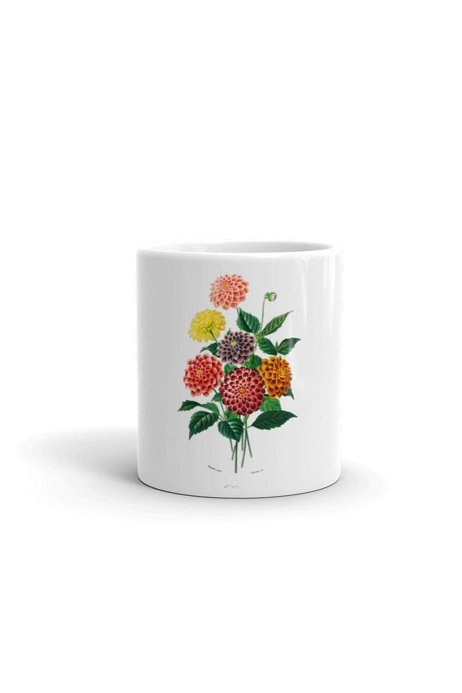 Dahlia White glossy mug - Objet D'Art