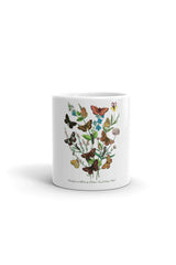 Butterflies and Moths White glossy mug - Objet D'Art
