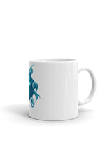 Blue Octopus White glossy mug - Objet D'Art