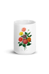 Dahlia White glossy mug - Objet D'Art