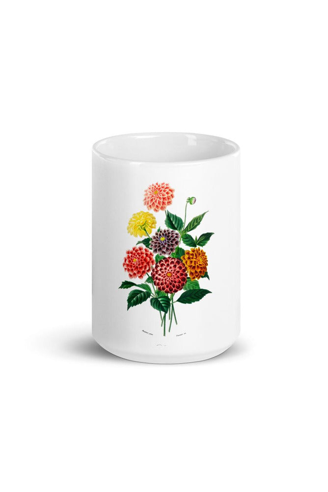 Dahlia White glossy mug - Objet D'Art