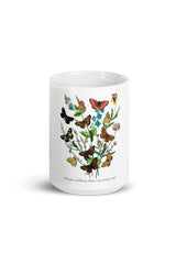 Butterflies and Moths White glossy mug - Objet D'Art