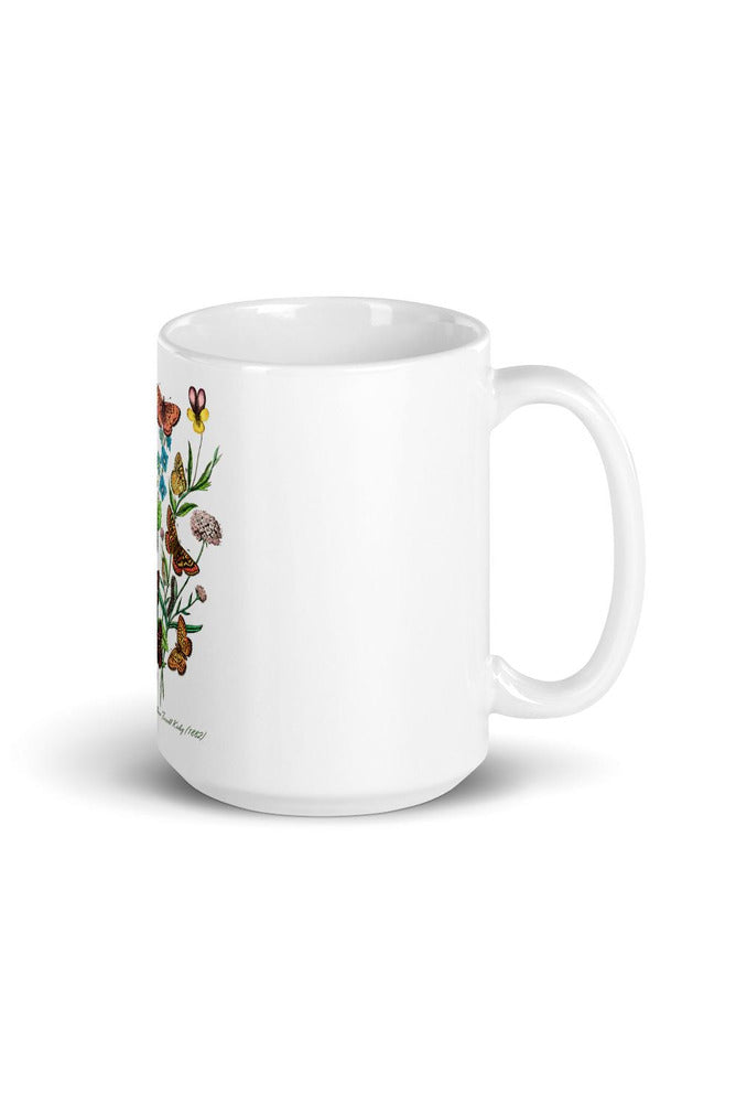 Butterflies and Moths White glossy mug - Objet D'Art