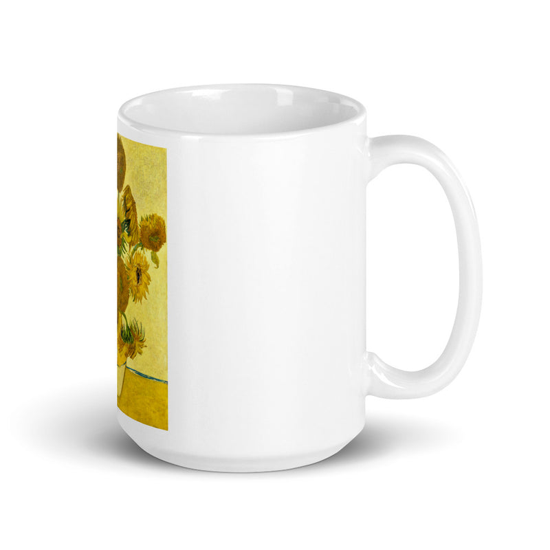 Van Gogh Sunflowers White glossy mug - Objet D'Art